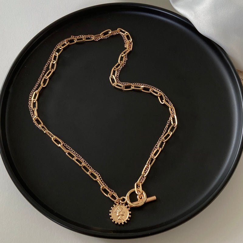 Vintage-Style Coin Chain Necklace