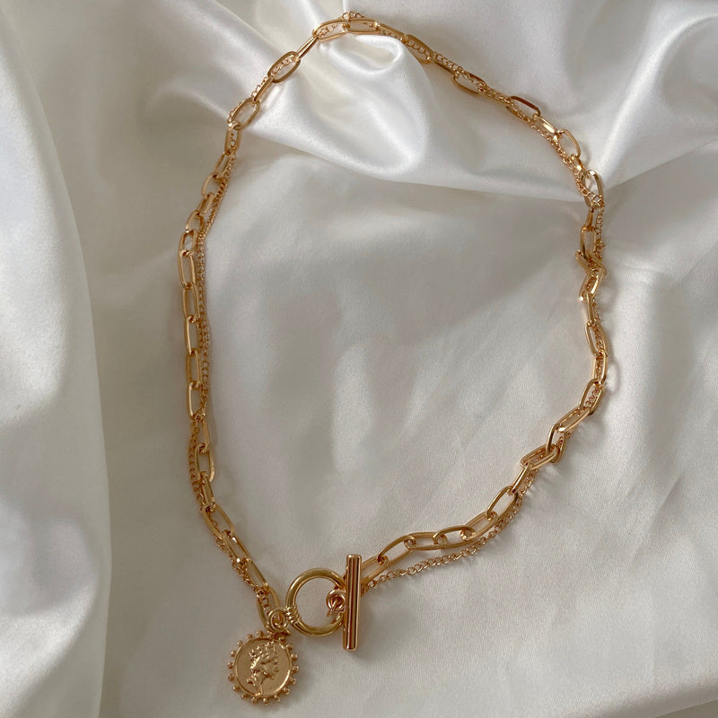 Vintage-Style Coin Chain Necklace