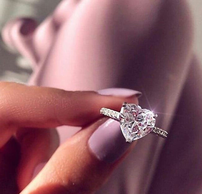 Crystal Heart Ring