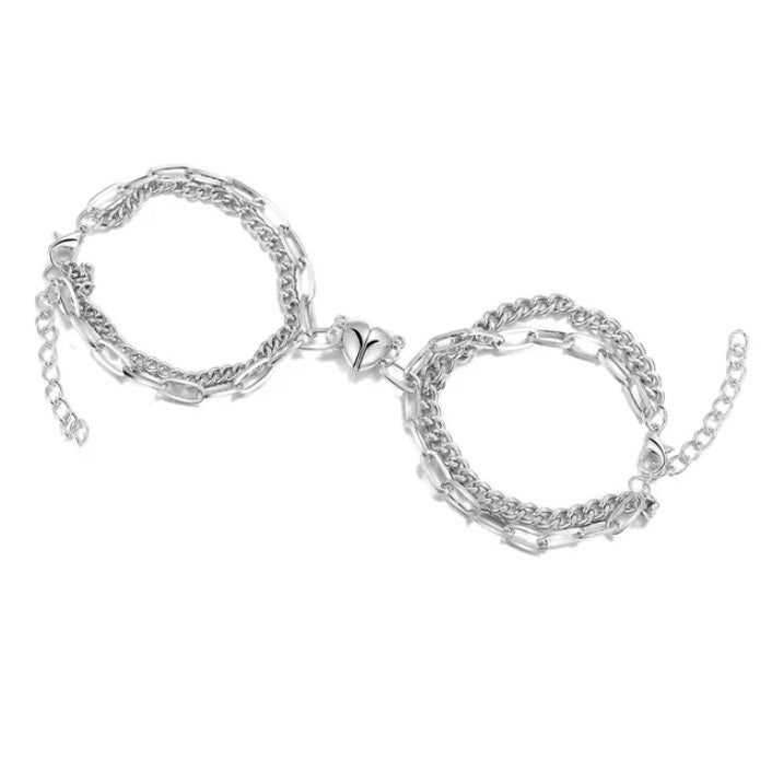 Silver Matching Bracelet Set