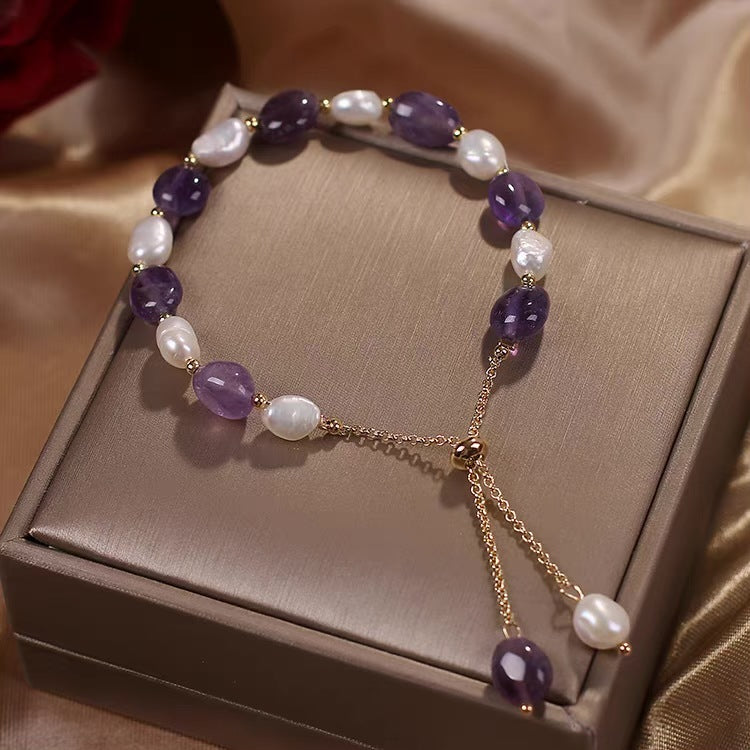 Pearl and Crystal Beaded Bracelet