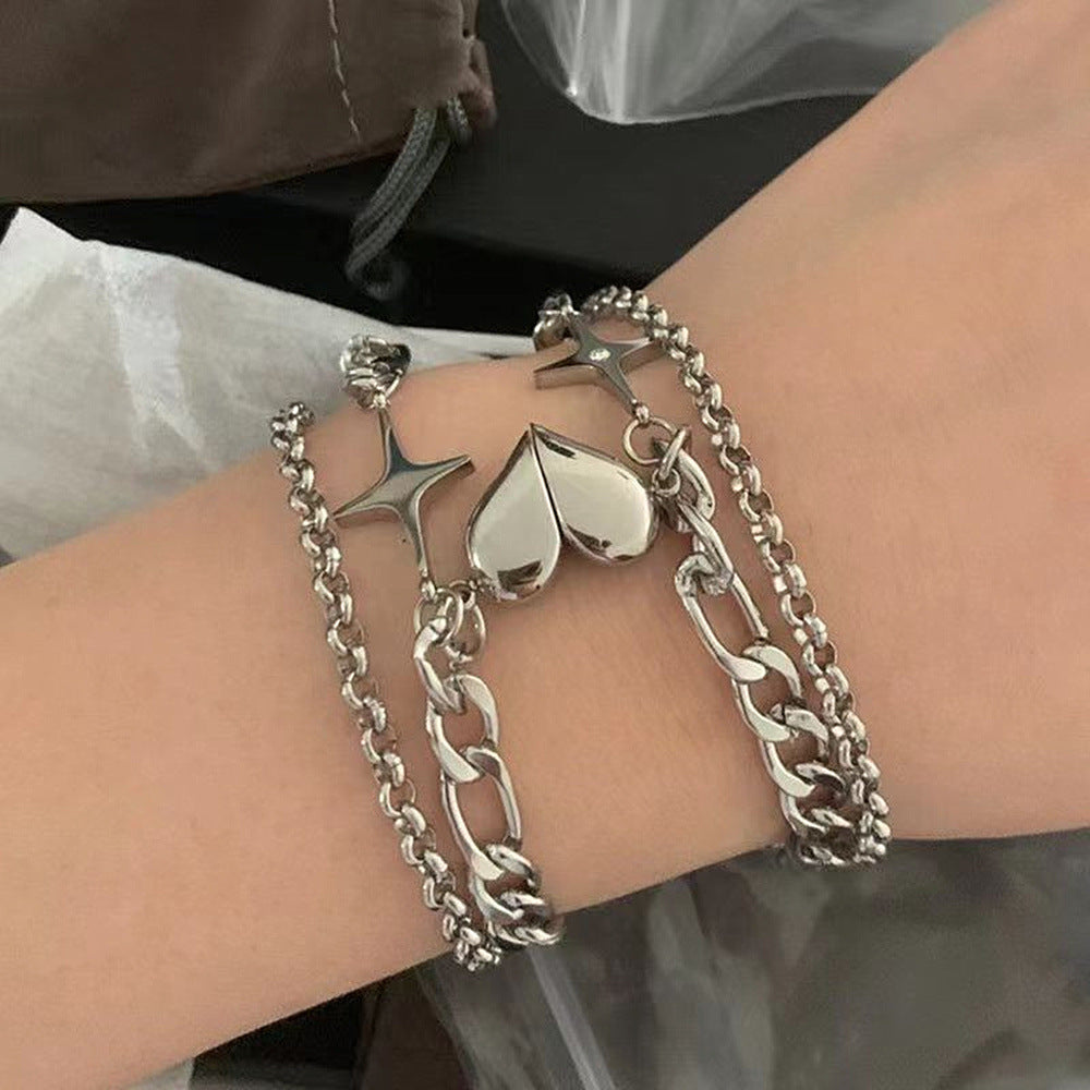 Silver Matching Bracelet Set