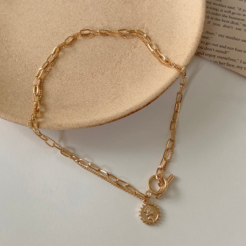 Vintage-Style Coin Chain Necklace